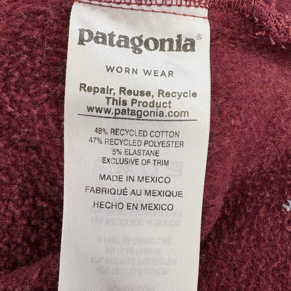 Patagonia Reg Fit Uprisal Hoody Casual Gorpcore Burgundy Maroon Womens Sz S - Picture 6 of 6